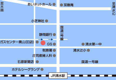 静岡ガス エネリア清水北 地図