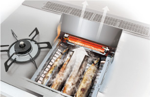 お料理中の煙とニオイを大幅カット！