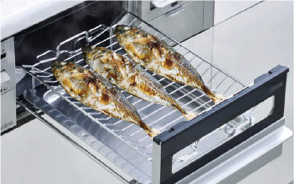 魚を自動で焼き上げるオートグリル機能